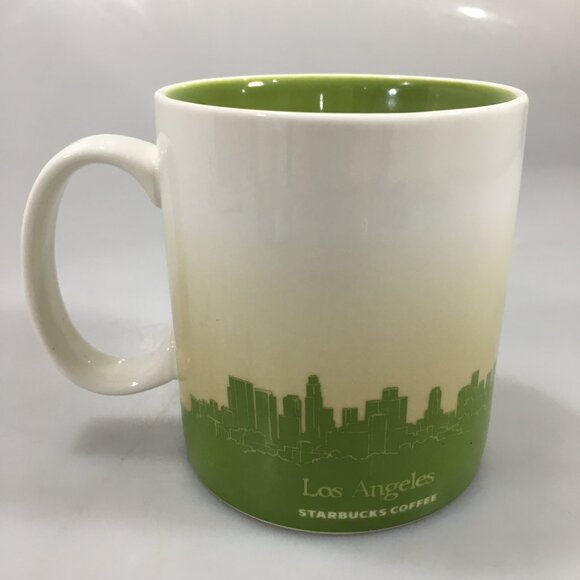 Starbucks Los Angeles Global Icon 2009 Green Palm Tree Coffee Mug Cup 16 oz - Picture 3 of 5